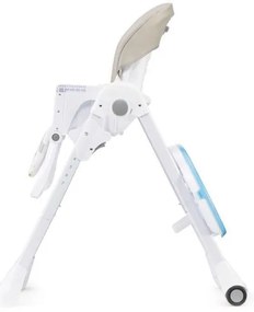 Scaun de masă 2 în 1 pentru copii YUMMY bej/alb KINDERKRAFT