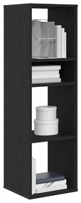 vidaXL Dulap cu cărți negru 34x31x112 cm lemn prelucrat