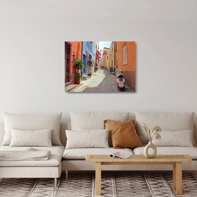 Tablou pe sticlă cu strada din Sardinia (70x50 cm)