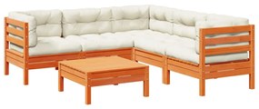 3299449 vidaXL Set mobilier de grădină cu perne, 6 piese, lemn masiv de pin