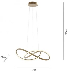 Lustră LED pe cablu dimabilă MARIA LED/25W/230V Leuchten Direkt 15402-60