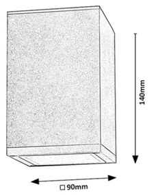 Spot de exterior ZOMBOR 1xGU10/35W/230V pătrat IP54 Rabalux 7820