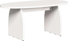 vidaXL Masă de cafea Alb 80 x 40 x 35 cm Lemn de pin masiv