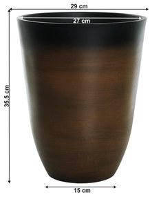 Ghiveci, plastic / maroniu, PIEDOR