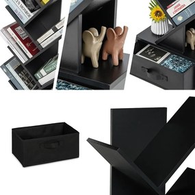 Raft de cărți cu 10 niveluri, negru