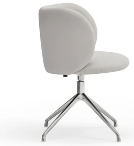 Scaun de sufragerie gri deschis tapițat Mogi – Teulat