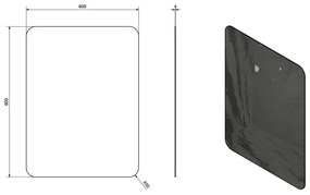 Oglindă Sapho ISHAPE 60 x 80 cm