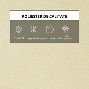 Outsunny Saltea Confortabilă pentru Șezlong, Rezistentă la Apă, Ușor de Întreținut, 198x53x5cm, Alb Crem | Aosom Romania