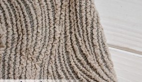 Set huse elastice pentru canapea 3 Locuri si 2 fotolii, fara volanas, model Jacquard Gri in dungi