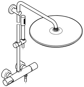 GROHE 27174001 - Sistem de duș RAINSHOWER SYSTEM 400, 450 mm, crom lucios