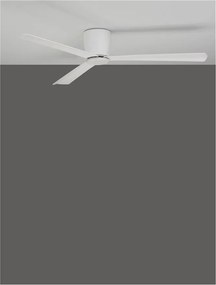 Ventilator de tavan cu telecomanda design modern DELL alb