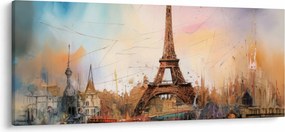 Tablou - Pictură a Turnului Eiffel (120x50 cm)