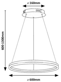 Lustră LED pe cablu Rabalux 72301 ISAURE LED/35W/230V