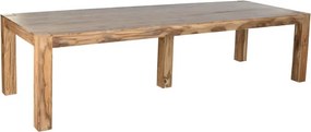 Masă dining din lemn masiv de tec, finisaj natural, 300 x 100 x 78 cm, „Balinese"