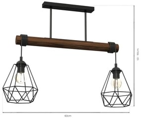 Lustră aplicată ACERO 2xE27/60W/230V