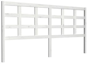 817906 vidaXL Tăblie de pat, alb, 185,5x4x100 cm, lemn masiv de pin
