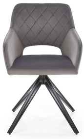 Scaun rotativ K535 velvet gri