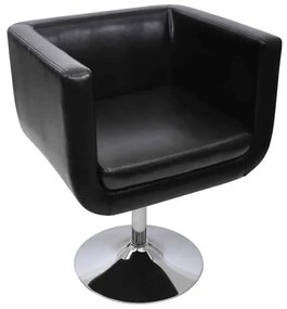 240041 vidaXL Scaun de bar, negru, piele ecologică
