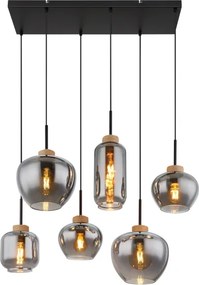 Globo 15549-6H - Lustru suspendat pe cablu MATT 6xE27/40W/230V, negru