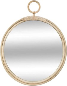 Oglindă în rachită, Ø 38 cm, rotundă