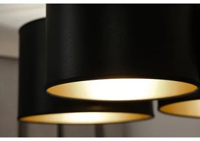 Lustră aplicată Duolla ROLLER TRIO SHINY 3xE27/15W/230V negru/auriu