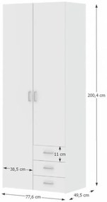 Dulap GWEN 70425 Alb