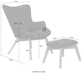 Fotoliu cu taburet verde închis cu tapițerie din catifea Niko – Ropez