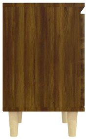Noptiera cu picioare din lemn masiv, stejar maro, 40x30x50 cm 1, Stejar brun