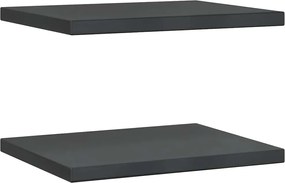 vidaXL Rafturi de perete, 2 buc., 50x40x3 cm, negru oțel inoxidabil