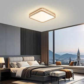BRILAGI - Lampă LED dimabilă MOLINA SQUARE LED/48W/230V stejar 40x40 cm + telecomandă