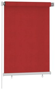 Jaluzea tip rulou de exterior, 100x140 cm, rosu, HDPE 100 x 140 cm