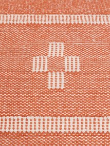 Bancheta din bumbac si metal, Red Kilim