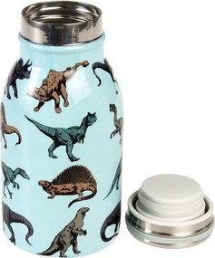 Sticlă pentru copii albastru-deschis din oțel inoxidabil 250 ml Prehistoric Land – Rex London