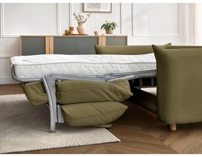 Canapea verde extensibilă 214 cm Ernest – Bobochic Paris