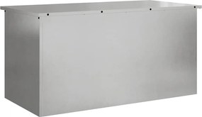 vidaXL Cutie de depozitare exterioară Argintiu 100 x 50,5 x 50 cm Oțel