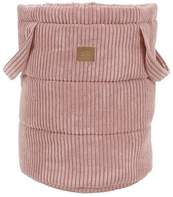 Coș de jucării pentru copii roz din material textil ø 39x50 cm – Meowbaby