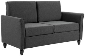 HOMCOM canapea 2 locuri tapitata compacta confortabila 141x70x78cm gri | Aosom Romania