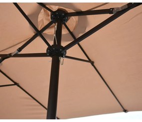 Umbrelă de soare bej 456x270 cm Double - Rojaplast