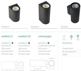 Aplica de perete iluminat exterior up/down IP65 LED Connaught