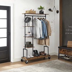 Cuier mobil pe stativ LINEA, maro/negru