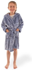 Halat pentru copii albastru 122-128 din micropluș/cocolino Delux – Tiseco Home Studio