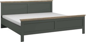 Pat lemn masiv Jardon 140/160/180x200cm Grafit - 140x200