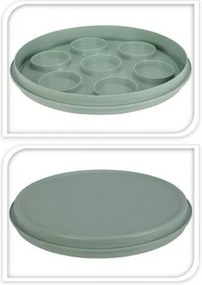 Tavă de servire cu capac EH 2in1, diametru 28 cm,alb