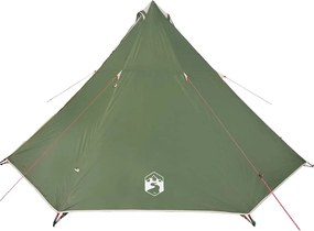vidaXL Cort de familie Tipi pentru 8 persoane, verde, impermeabil