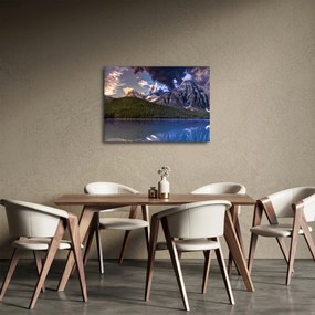 Tablou cu lac și munți (70x50 cm)