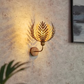 Lampă de perete vintage aurie 26,5 cm - Botanica