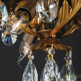 Plafoniera LUX super eleganta Miramare DL 7-612/3 silver-goldOR