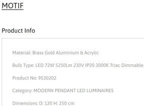 Lustra LED dimabila design circular MOTIF D-120cm