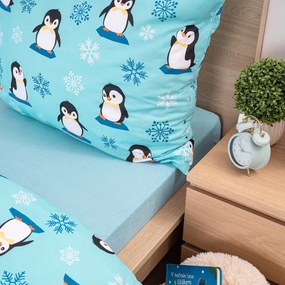 Cearșaf pat 4Home, din frotir, albastru deschis, 180 x 200 cm, 180 x 200 cm