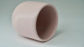 Set 4 Pahare Cafea Novum Roz (Baby Pink , 250ml) Gresie Glazurata Manual